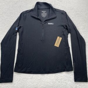 NFL Combine NOBULL Womens M Blended Merino Wool Mock Neck Long Sleeve Black NWT